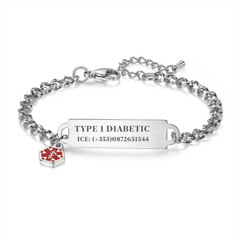 Medical Alert Bracelet with Custom Engraving