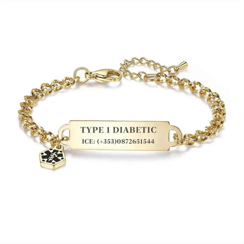 Medical Alert Bracelet with Custom Engraving